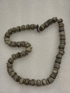 Vintage African Artisan Recycled Powder Glass Beads or Necklace-25 Inch
